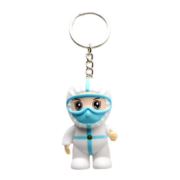 White Angel LED Light Nurse Doctor Keychain Gift For Doctor Keyring