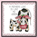 14CT Printed Partial Cross Stitch Handcraft Two Cows Artwork Wall DIY Decor