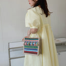 Women Linen Shoulder Bag Retro Ethnic Large Capacity Tassels Tote Travel Handbag