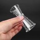 PVC Wine Single Drink Cocktail Shaker Measure Cup Jigger Short Double Shot