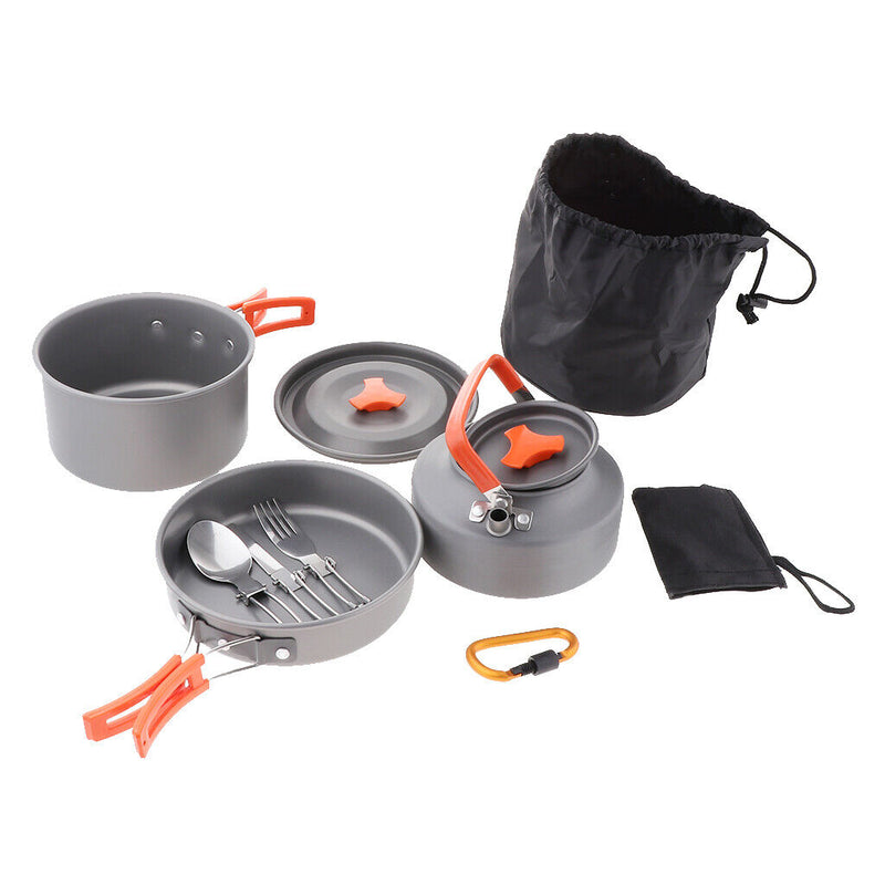 1 Person Outdoor Topfset Alu Campinggeschirr Set, Kochtopfset, Geschirrset,