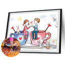 5D DIY Full Drill Diamond Painting Sweet Lovers Cup Cross Stitch Embroidery