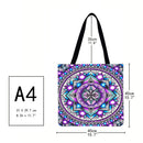 LI Q P R Women's Floral Shopping Bag, Large Capacity, 40x40cm