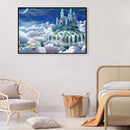 IY Full Round Drill Diamond Painting sky castle Mosaic Rhinestone Art