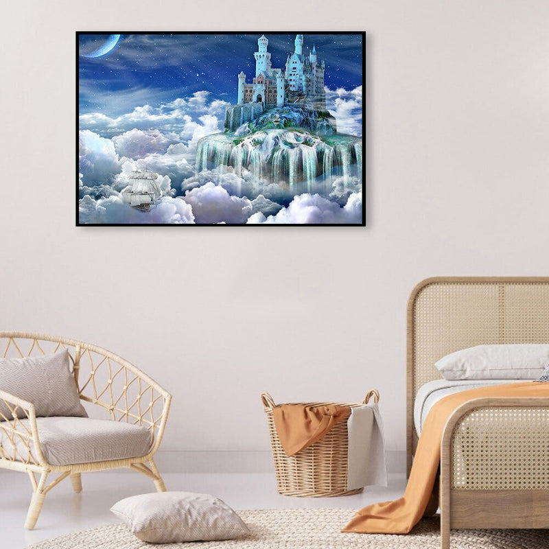 IY Full Round Drill Diamond Painting sky castle Mosaic Rhinestone Art