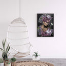 5D DIY Diamond Painting Flower Lady Rhinestone Kit Full Round Wall Craft Arts