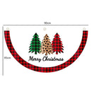 Christmas Half Fan Flag Fan-shaped Bunting Outdoor Xmas Decoration (Snowman)