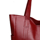 PU Leather Shoulder Handbag Solid Large Capacity Women Handbag Top-handle Bags