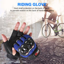Anti-Skid MTB Bicycle Motorcycle Bike Protective Gloves (Blue Half Finger) Newly