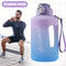 Sports Water Bottle Outdoor Fitness Travel Leakproof Frosted Cups (Purple) Newly