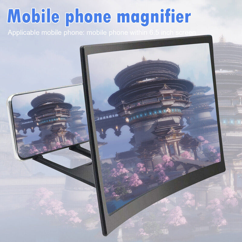 12"" Curved Mobile Phone Screen Amplifier Rack Movie Video Amplifying Holder