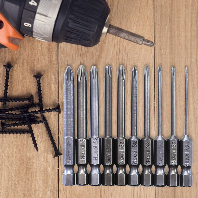 10pcs Screwdriver Bits Batch Heads 1/4 Handle Alloy Steel Combination Bit
