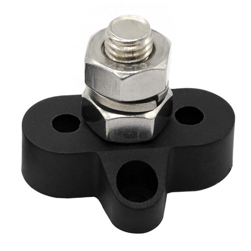 Bus Bar M10 Positive Power Distribution Stud Terminal Block (Black) Newly