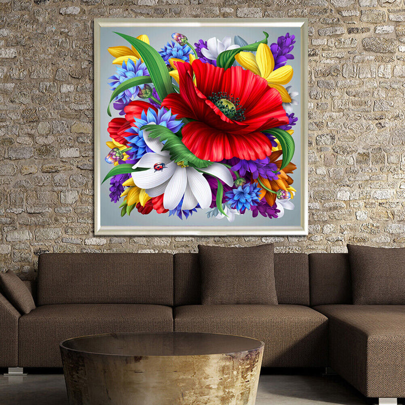 5D DIY Round Drill Diamond Painting Flower Cross Stitch Embroidery Mosaic Newly