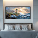 11CT Counted Full Cross Stitch Lighthouse DIY Cotton Thread Wall Art Home Crafts