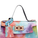 Retro Women Tie Dye Printing Messenger Bag Chain Mini Flap Handbags (Color)