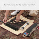 Camping Ground Nails Storage Bag Wind Rope Hammer Peg Holder Bags (Khaki) Newly