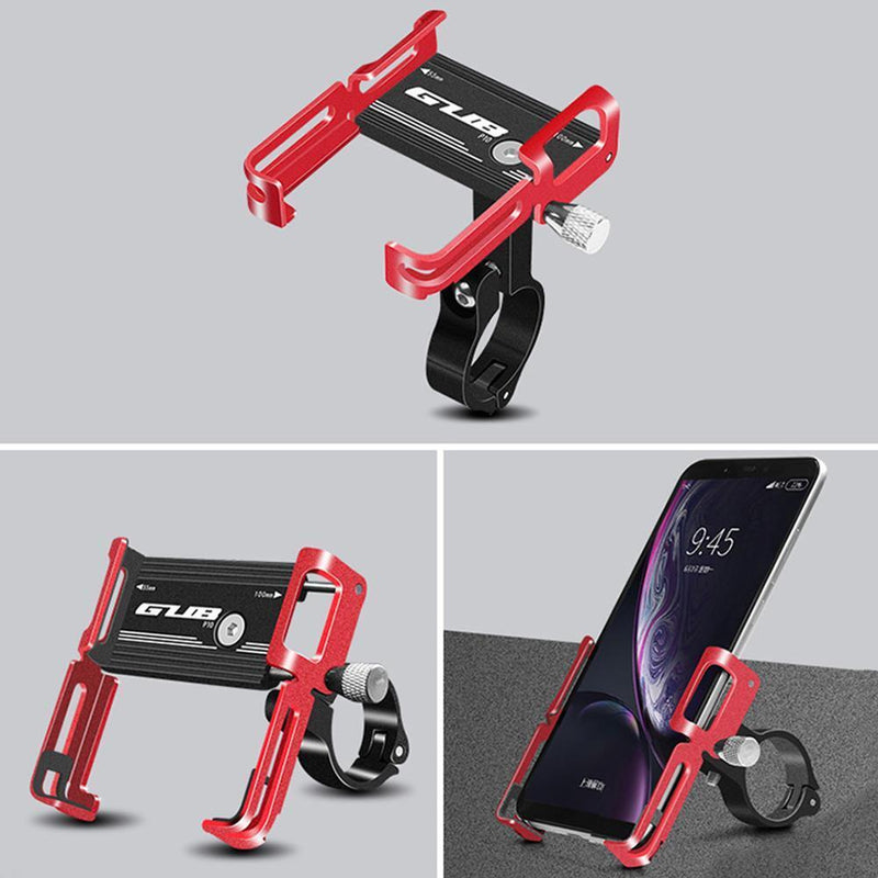2pcs Bike Cell Phone Holder Handlebar Clip GUB P10(Black Red)