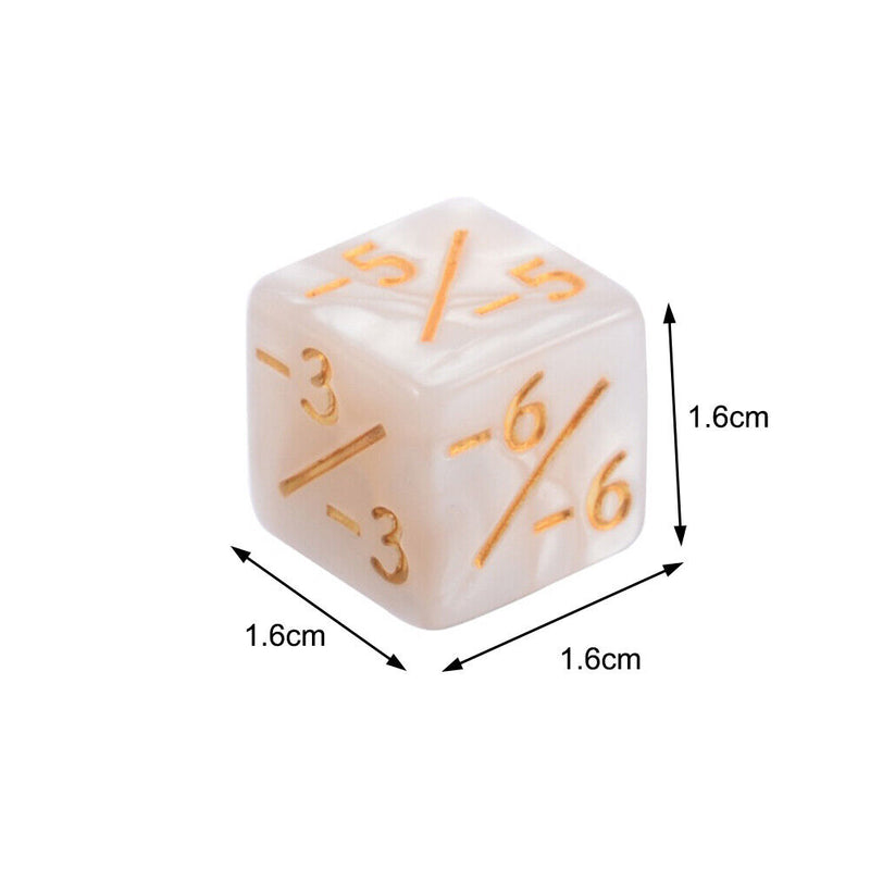 #A 10pcs Dice Counters Positive Negative +1 -1 Gathering Table Game Funny Dices