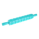 Rolling Pin Pattern Baking Tool Fondant Embossed Mold Cake Deco(Water Blue)