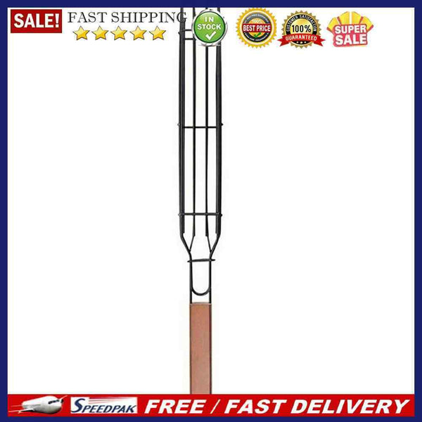 Portable Barbecue Grill Basket Stainless Steel Nonstick Outdoor BBQ Grill M
