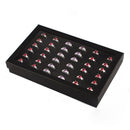 36 Slots Paper Necklace Bracelet Ring Organizer Jewelry Display Box (Black)