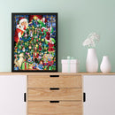 5D Full Round Drill Picture Christmas Tree Diamond Painting Living Room Ornam