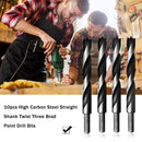 10pcs High Carbon Steel Straight Shank Twist 3 Brad Point Drill Bits (3mm) Newly