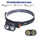XPE LED Headlight Outdoor Camp Fishing USB Rechargeable Waterproof Headlamp
