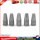 5pcs Bicycle Presta High Aluminium Pressure Valve Caps Dust Covers (Ti) Newly