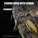 Sharp Turn Ring Sequins Fishing Hook with Sequin Carbon Steel Jigging Bait