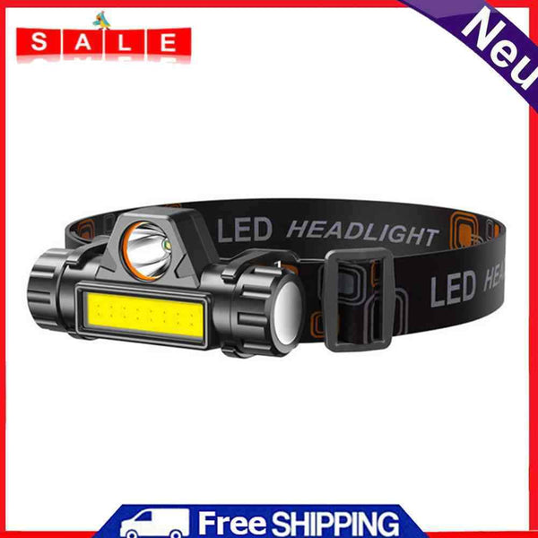 Mini Powerful LED Headlamp XPE COB USB Rechargeable Headlight Head Torch Lamp