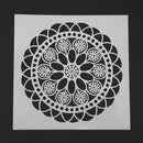 Round Flower Print Coffee Cake Stencil Fondant Buttercream Spray Mold Decor