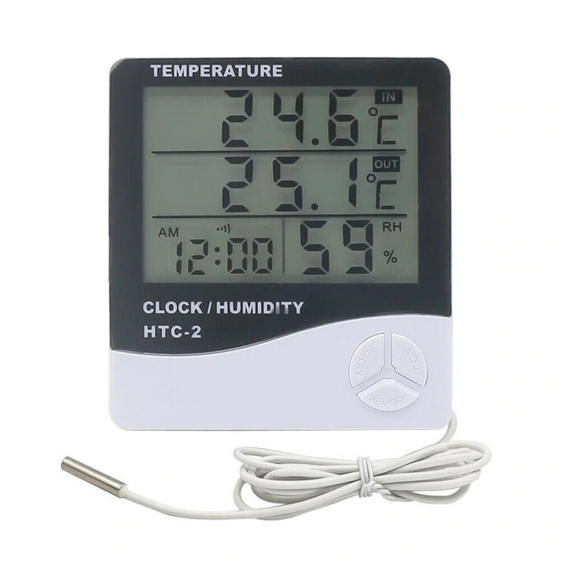 Weather Station HTC-2 Hygrometer Humidity Meter Thermometer Temperature Meter