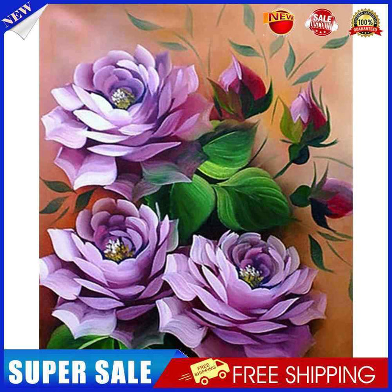 #A Flower Oil Paint By Numbers Kit DIY Acrylic Painting on Canvas Drawing Pictur