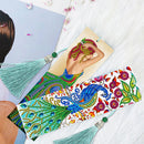 2pcs 5D Special Shape Diamond Painting Bookmark Mosaic Leather Page-Marker Newly