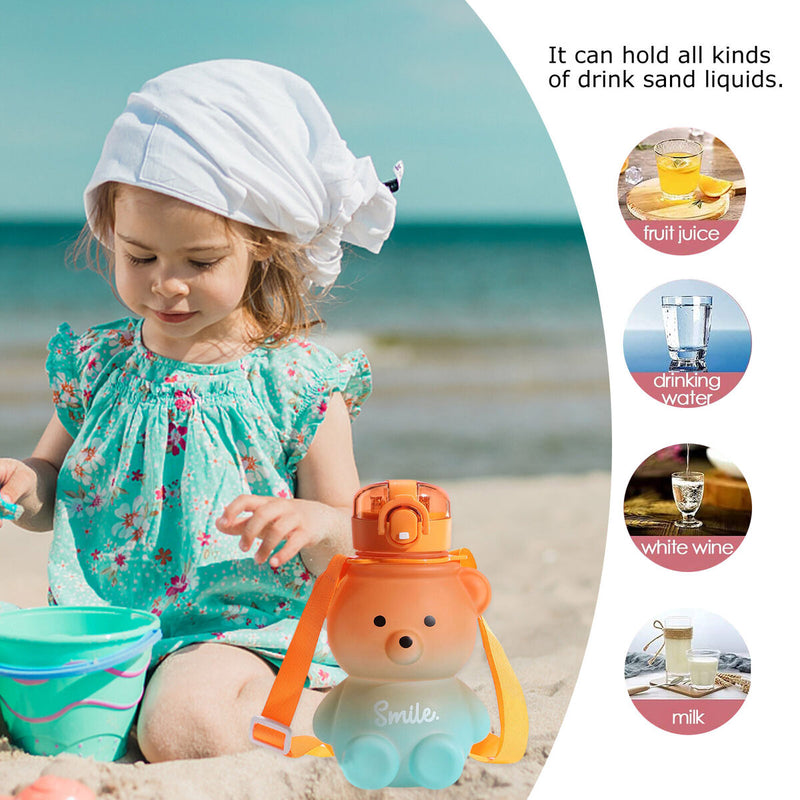 #A Plastic Cup Eye-catching Large-Capacity Straw Cup 800ml Leak-proof Waterproof