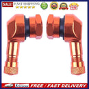 2pcs 90° CNC Aluminum Motorcycle 11.3mm Rim Tire Tyre Valve Stems(Orange)