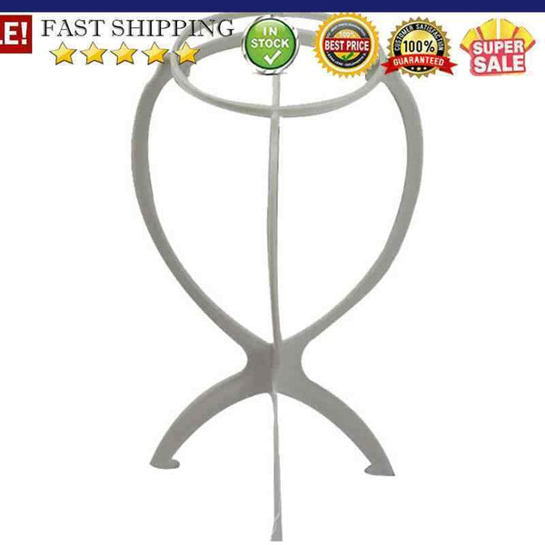 Plastic Folding Stable Durable Wig Hair Cap Display Holder Stand Tool White