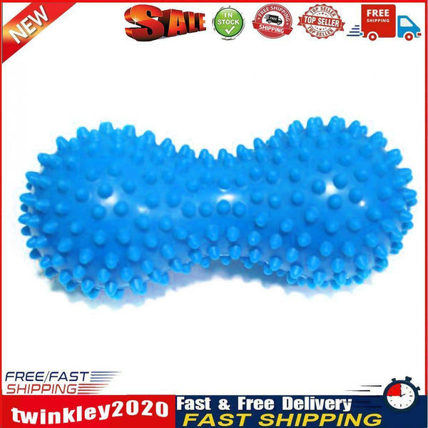 Peanut Shape Massage Fitness Ball Stress Relax Body Spiky Massager (Blue) Newly