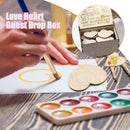 Personalised Wedding Party Guest Book Alternative Wooden Hearts Drop Jar Box_