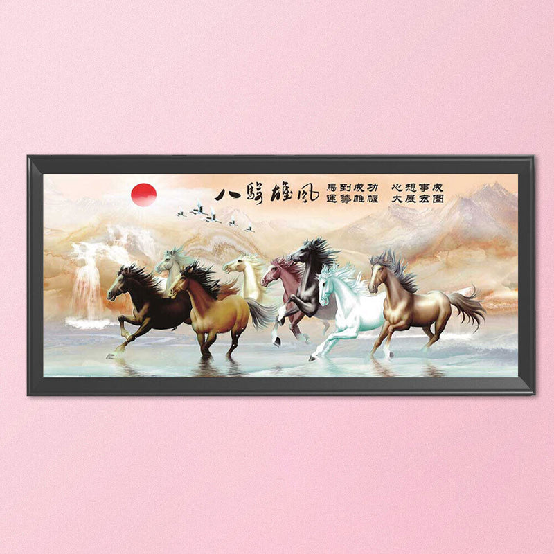11CT Full Cross Stitch Horse to Success DIY Printed Wall Art Crafts Home Decor