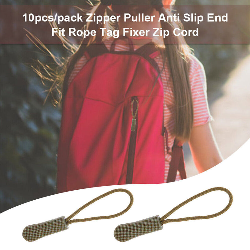 10pcs Zipper Anti Brief Sweater End Rope Cord Replacement for Sewing Clothes Bag