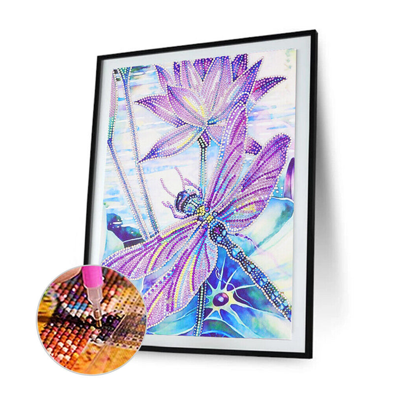 5D DIY Special Shaped Diamond Painting Dragonfly Cross Stitch Mosaic Kits Decor