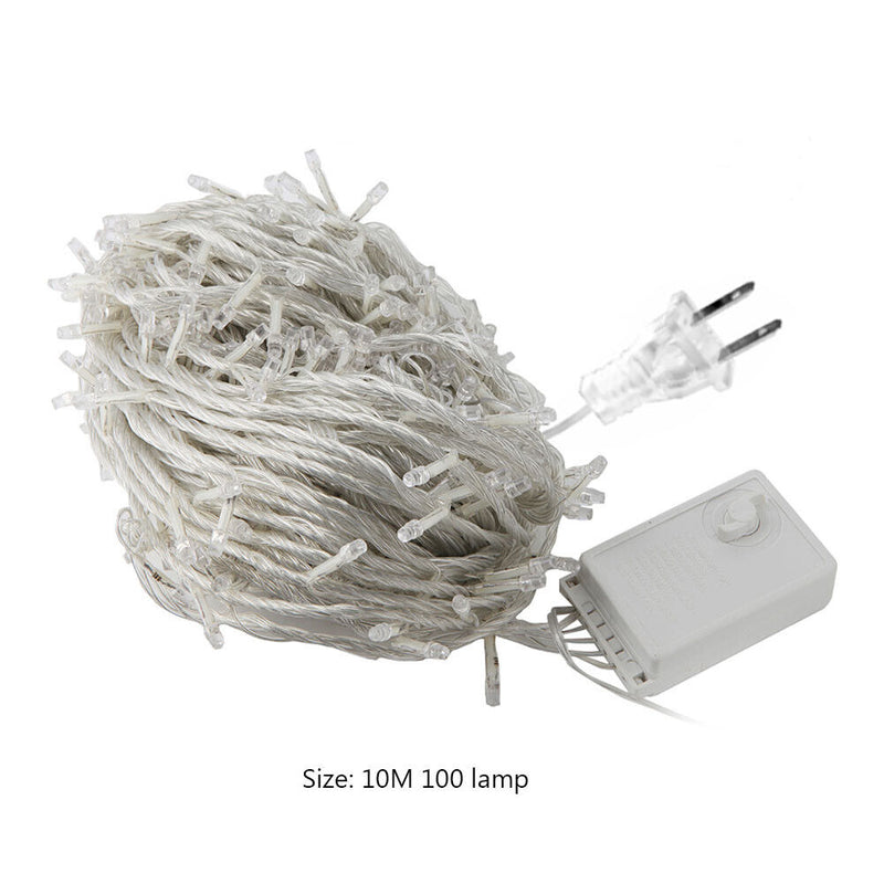 LED Fairy String Lights Waterproof Christmas Tree Wall Bedroom Decor (Warm)