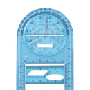 Multifunctional Geometric Drawing Ruler Rotatable Art Design Template (B) Newly