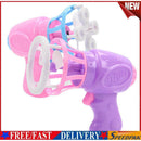 Plastic Electric Automatic Bubble Machine Fan Gun Blower Kids Playing Toys