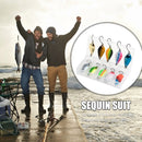 10pcs Metal Spoon Fishing Lures Artificial Sequins Baits for Bass (5.5g) Newly