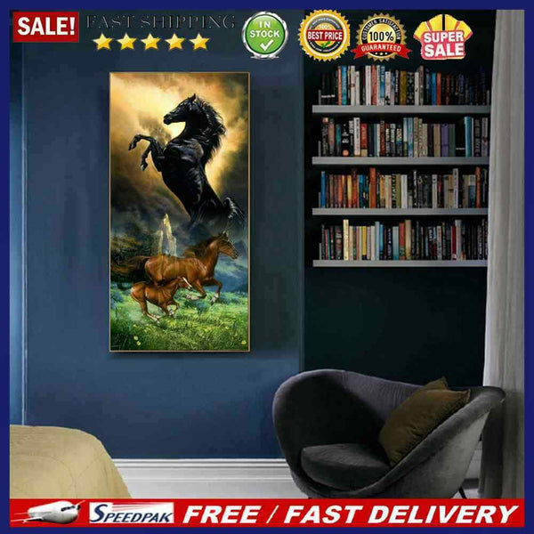 Horse 5D DIY Full Diamond Animal Round Diamond Rhinestone Diamond Painting