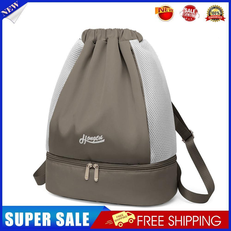 Drawstring Swimming Backpack Fitness Bag Waterproof Pool Dry Wet Bag (Gray)